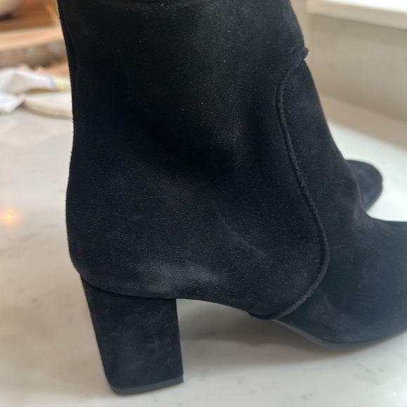 Aquatalia Suede Boots Leather Fortuna zippered Black Womens Size 8.5 - Picture 6 of 6